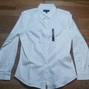 Banana Republic tailored fit white button-up